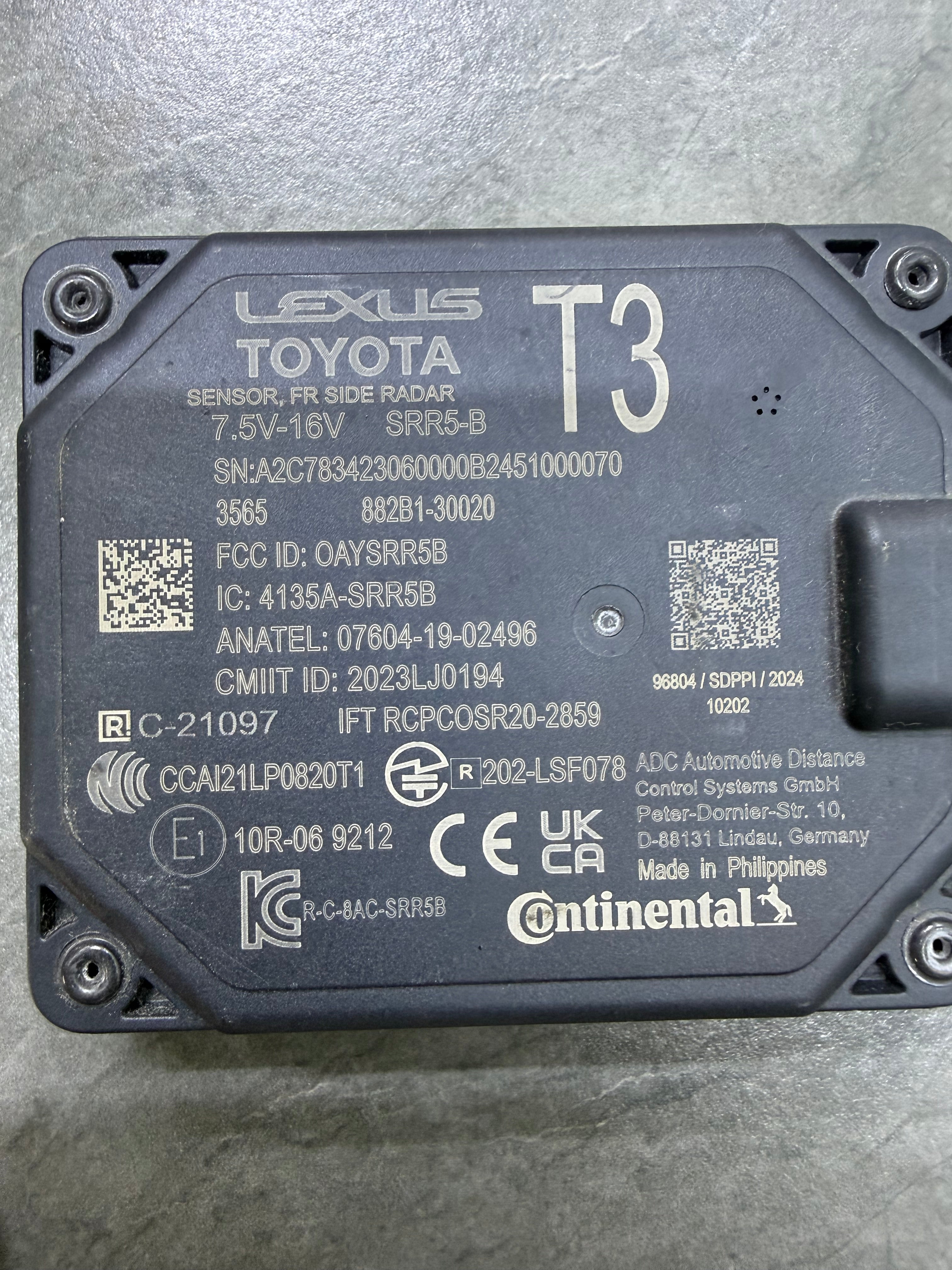 2024-2026 LEXUS TX350 500h 550h FRONT R. L BLIND SPOT RADAR BSM USED OEM 882B1-30020